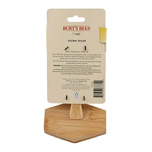 Close up of the fine bristles on the Burt's Bees slicker brush head