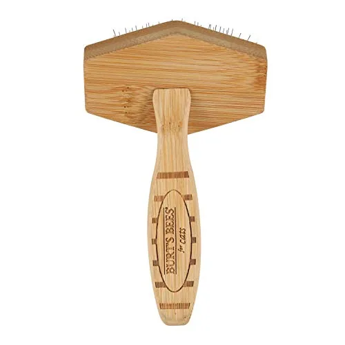 The Burt's Bees slicker brush compared with a standard wire slicker