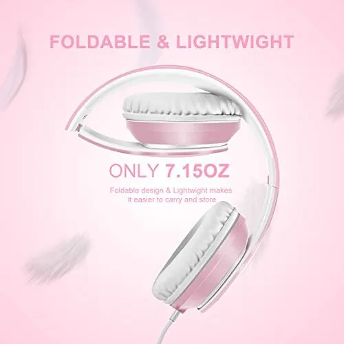The LORELEI X6 Over-Ear Headphones with Microphone, Lightweight Foldable & Portable in real use