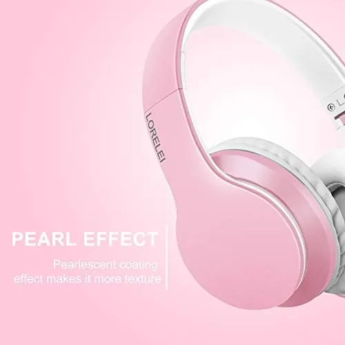 Another view of the LORELEI X6 Over-Ear Headphones with Microphone, Lightweight Foldable & Portable