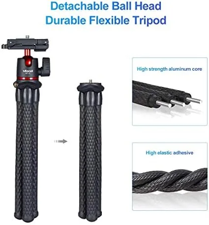 The ULANZI Camera Tripod, Mini Flexible Stand w Hidden Phone Holder in real use