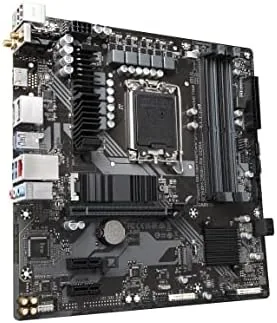 A completed budget PC build using the B760M DS3H AX on a desk