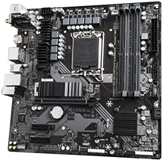 The rear I O panel of the B760M DS3H AX showing USB, LAN, and WiFi ports