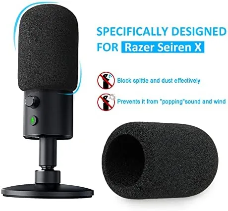 The Razer Seiren X Boom Arm with Pop Filter - Mic in real use