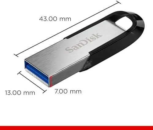 Detail shot of the SANDISK 512GB Ultra Flair USB 3.0 Flash Drive - SDCZ73-512G-G46 features