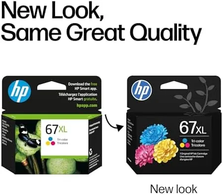 The HP 67XL Tri-Color High-Yield Ink Cartridge | Works with DeskJet in real use