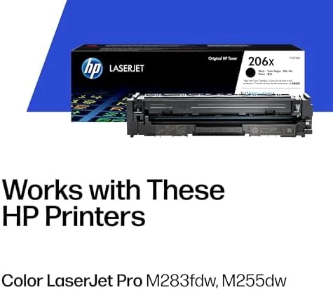 Close look at the HP 206X Black High-Yield Toner Cartridge | Works with Color build quality