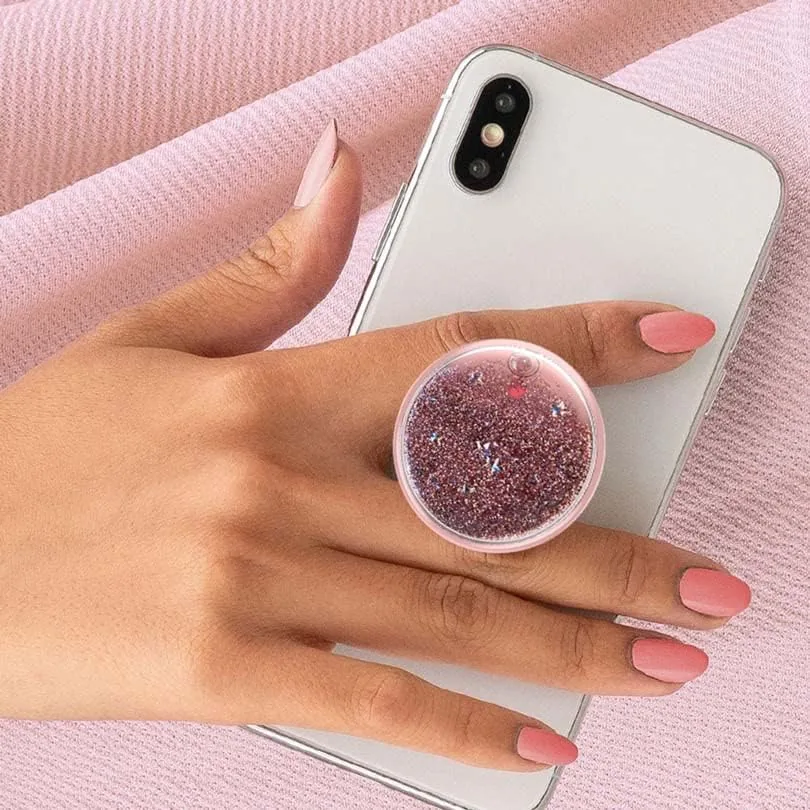 Close look at the ​​​​PopSockets Phone Grip with Expanding Kickstand, Adhesive Grip, Tidepool - Rose build quality