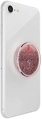 The ​​​​PopSockets Phone Grip with Expanding Kickstand, Adhesive Grip, Tidepool - Rose in real use