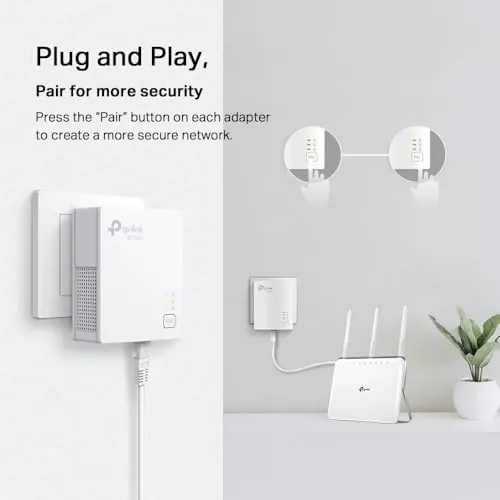 Another view of the TP-Link AV1000 Powerline Ethernet Adapter KIT - Gigabit Port, Nano