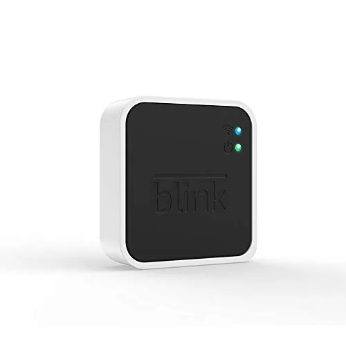 Blink Sync Module 2 sitting on a shelf ready for setup