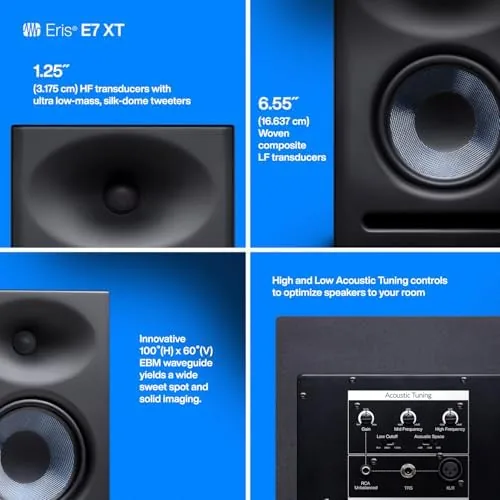Another view of the PreSonus Eris E7 XT 2-Way Active Studio Monitor with EBM