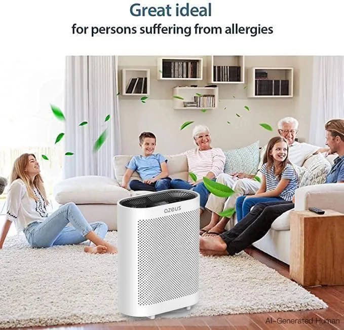 Purifier running in a pet household living area