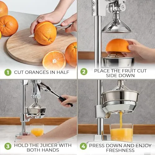 Freshly squeezed lemon juice and lime juice in glasses beside the press