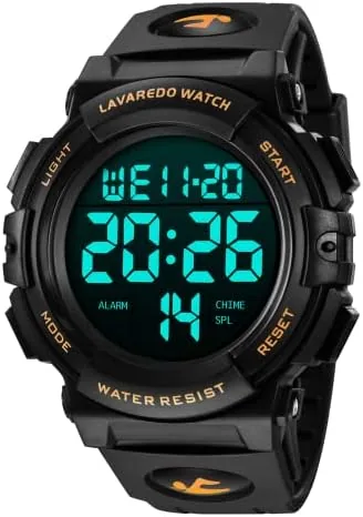 Overview of the L LAVAREDO Mens Digital Watch Sports Military Watches Waterproof Outdoor