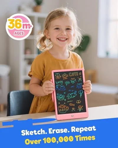 Another view of the LCD Writing Tablet for Kids, 10-inch Coloring Drawing Pad, Mess