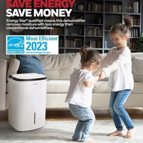 The Honeywell Smart WiFi Dehumidifier, 30-Pint, for Home, Apartment, Basements, Rooms compared in context
