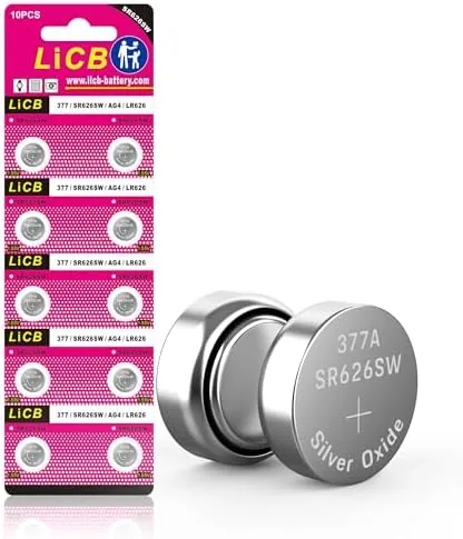 LiCB 10 Pack SR626SW 377 Watch Battery,Long-Lasting & Leak-Proof,High Capacity Silver Oxide 1.55V Button Review: Tested and Rated
