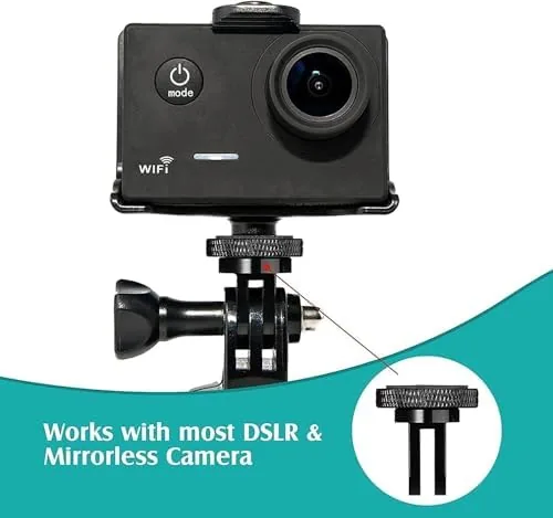 Another view of the Aluminum Camera Tripod Adapter 1/4"-20 Conversion Adapter Mounts Compatible with