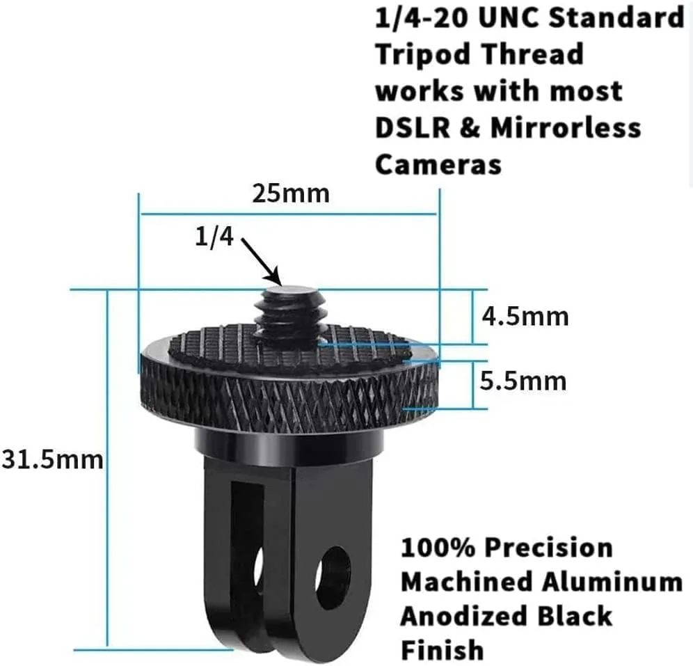 Testing the Aluminum Camera Tripod Adapter 1/4"-20 Conversion Adapter Mounts Compatible with over two weeks