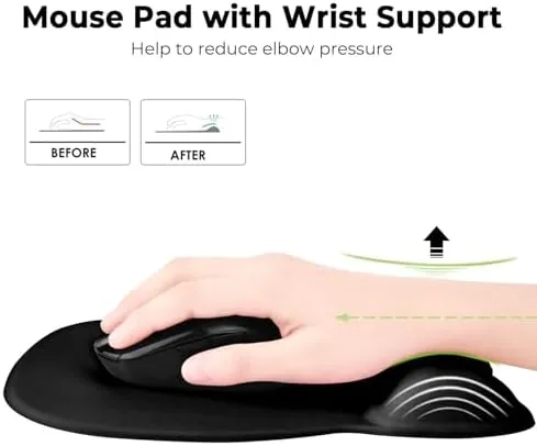 Close look at the EooCoo Ergonomic Mouse Pad with Wrist Rest, Memory Foam Support build quality