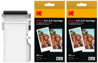 The KODAK 4PASS cartridge refill box with the paper and ribbon cartridge beside it
