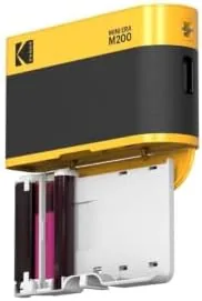 Close up of the combined cartridge showing the paper slot and the dye ribbon cassette