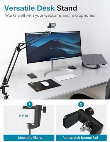 Testing the InnoGear Webcam Stand Desk Camera Mount Boom Arm for Logitech over two weeks