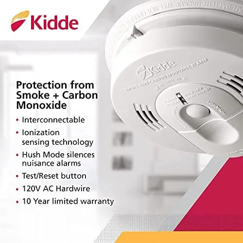 The Kidde Hardwired Smoke & Carbon Monoxide Detector, Battery Backup, Interconnectable in real use