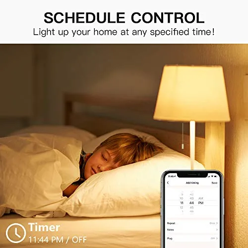 Detail shot of the TREATLIFE Smart Dimmer Plug 2 Pack Outdoor Smart Plug Works features