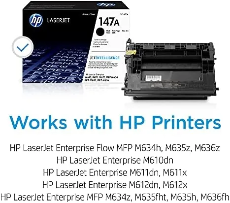 Close look at the HP 147A Black Toner Cartridge | Works with LaserJet Enterprise build quality