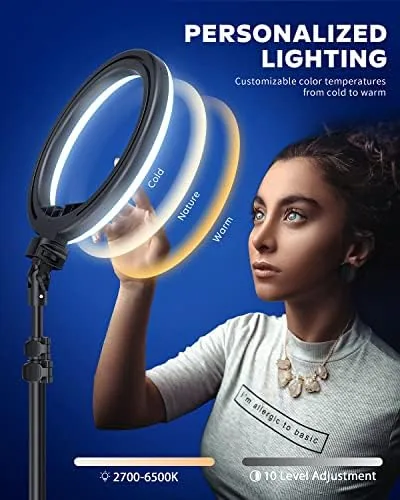 Close look at the Kaiess 10.2" Selfie Ring Light with 65" Adjustable Tripod Stand build quality