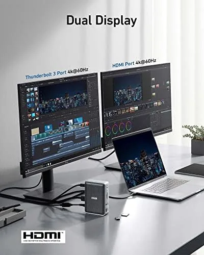 The Anker 577 next to a smaller USB-C hub for a size comparison