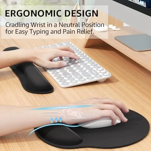 Close look at the KTRIO Keyboard Wrist Rest & Mouse Pad with Wrist Rest build quality