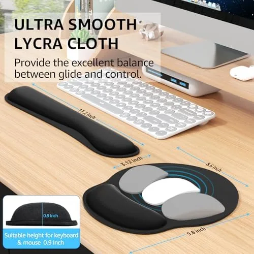 Another view of the KTRIO Keyboard Wrist Rest & Mouse Pad with Wrist Rest