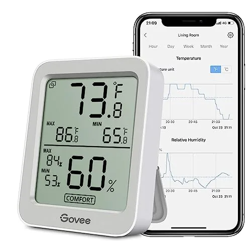 Govee Indoor Hygrometer Thermometer H5075 with Bluetooth App Control | Room Temperature Humidity Meter Review: Tested and Rated