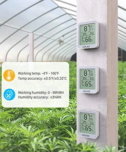 Detail shot of the Govee Indoor Hygrometer Thermometer H5075 with Bluetooth App Control | features