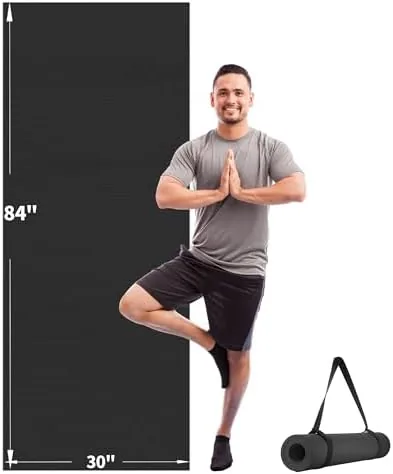 CAMBIVO Extra Long Wide Yoga Mat, Thick PVC Workout Mat | For tall and Review: Tested and Rated