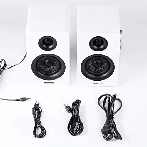 Testing the Sanyun SW208 3" Active Bluetooth 5.0 Bookshelf Speakers, Built-in 24bit over two weeks