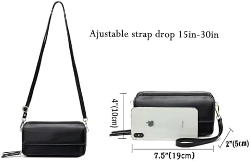 The RFID Crossbody Wallet Wristlet Purse with Phone Pocket For Women Vegan Leather compared in context
