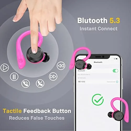 Another view of the APEKX Wireless Earbuds, IPX7 Waterproof Bluetooth Headphone w/Mic Deep Bass
