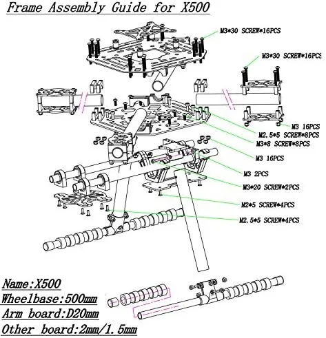Close look at the 500-X4 500mm Carbon Fiber Center Plate Quadcopter Frame Kit Upgrade build quality