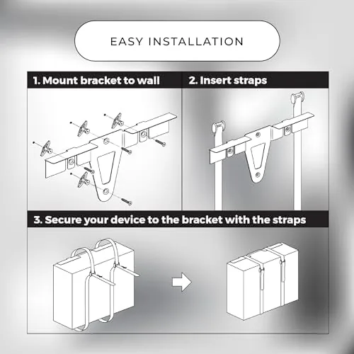 The HumanCentric Universal Wall Mount Adjustable Mount | For Cable Boxes in real use