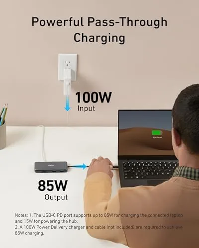 The Anker USB-C Hub, 8-in-1 Multiport Ethernet Adapter with 4K@60Hz HDMI compared in context