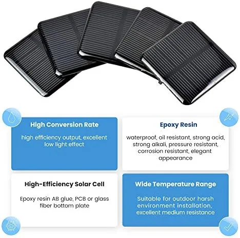 Testing the 10pcs Mini Monocrystalline Solar Cells Solar System Kit 50mm X over two weeks