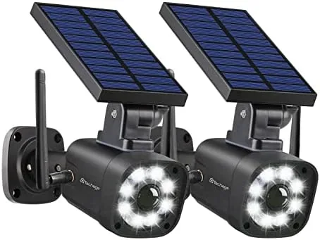 Overview of the Techage SL669 Solar Battery Powered Fake Security Camera Motion Light
