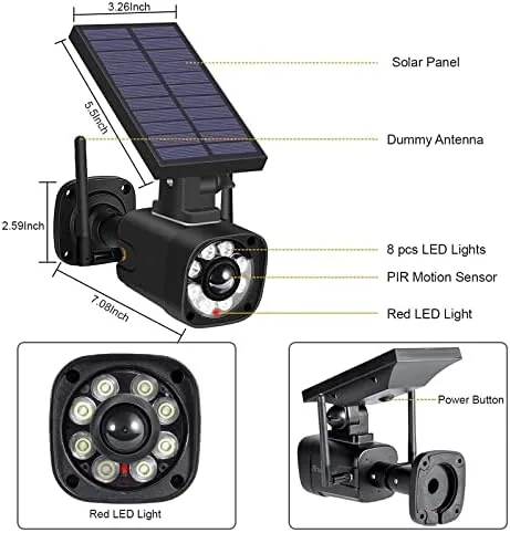 Testing the Techage SL669 Solar Battery Powered Fake Security Camera Motion Light over two weeks