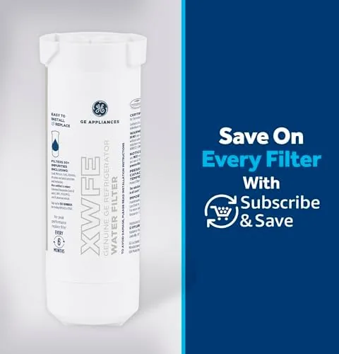 GE XWFE filter being twisted into the refrigerator bay