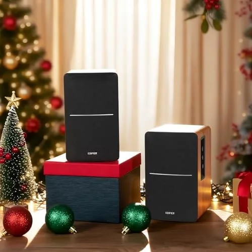The Edifier R1280Ts Powered Bookshelf Speakers - 2.0 Stereo Active Near compared in context