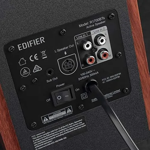 The Edifier R1700BTs Active Bluetooth Bookshelf Speakers - 2.0 Wireless Near in real use
